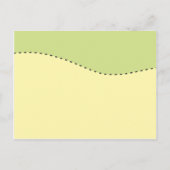 Bumblebee Baby shower Voorspellingen geel en groen Uitnodiging Briefkaart (Achterkant)