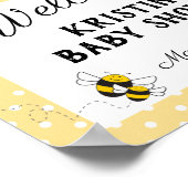 Bumblebee baby shower, welkom poster (Hoek)