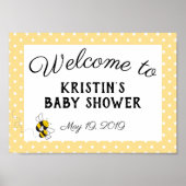 Bumblebee baby shower, welkom poster (Voorkant)