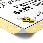 Bumblebee baby shower, welkom poster (Hoek)