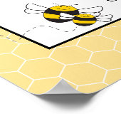 Bumblebee baby shower, welkom poster - groot (Hoek)