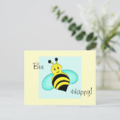 Bumblebee "Bee Happy"-Briefkaart Briefkaart (Staand voorkant)
