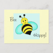Bumblebee "Bee Happy"-Briefkaart Briefkaart (Voorkant)