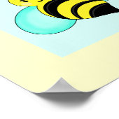 Bumblebee "Bee Happy"-printer Poster (Hoek)