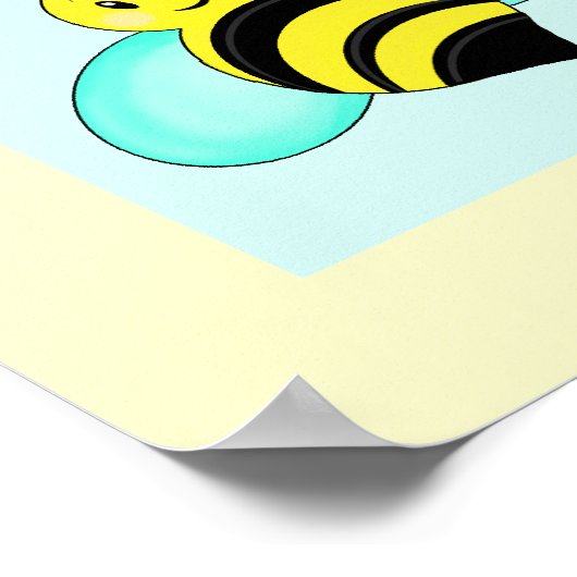 Bumblebee "Bee Happy"-printer Poster (Hoek)