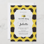 Bumblebee Birthday Party Invitation Kaart (Voorkant)