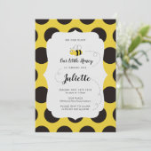 Bumblebee Birthday Party Invitation Kaart (Staand voorkant)