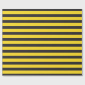 Bumblebee Black Yellow Horizontal Lines Bumble Bee Cadeaupapier (Vlak)