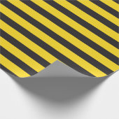 Bumblebee Black Yellow Horizontal Lines Bumble Bee Cadeaupapier (Hoek)