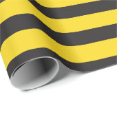 Bumblebee Black Yellow Horizontal Lines Bumble Bee Cadeaupapier (Rol Hoek)