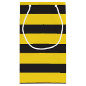 Bumblebee Black Yellow Horizontal Lines Bumble Bee Klein Cadeauzakje (Achterkant)