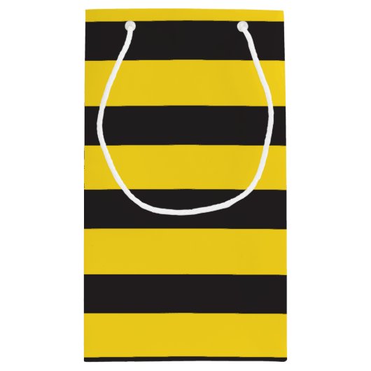 Bumblebee Black Yellow Horizontal Lines Bumble Bee Klein Cadeauzakje (Achterkant)