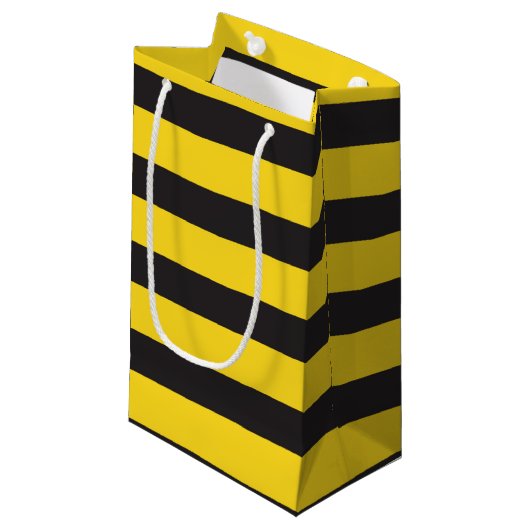 Bumblebee Black Yellow Horizontal Lines Bumble Bee Klein Cadeauzakje (Voorkant Gekanteld)