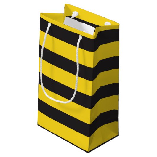 Bumblebee Black Yellow Horizontal Lines Bumble Bee Klein Cadeauzakje (Achterkant Gekanteld)