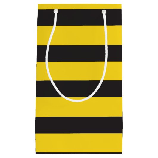 Bumblebee Black Yellow Horizontal Lines Bumble Bee Klein Cadeauzakje (Voorkant)