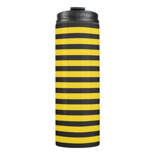 Bumblebee Black Yellow Horizontal Lines Bumble Bee Thermosbeker (Voorkant)