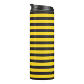 Bumblebee Black Yellow Horizontal Lines Bumble Bee Thermosbeker (Geroteerd rechts)
