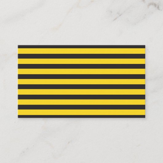 Bumblebee Black Yellow Horizontal Lines Bumble Bee Visitekaartje (Voorkant)