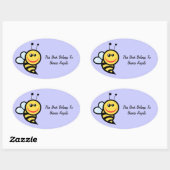 Bumblebee Bookplate Ovale Sticker (Vel)