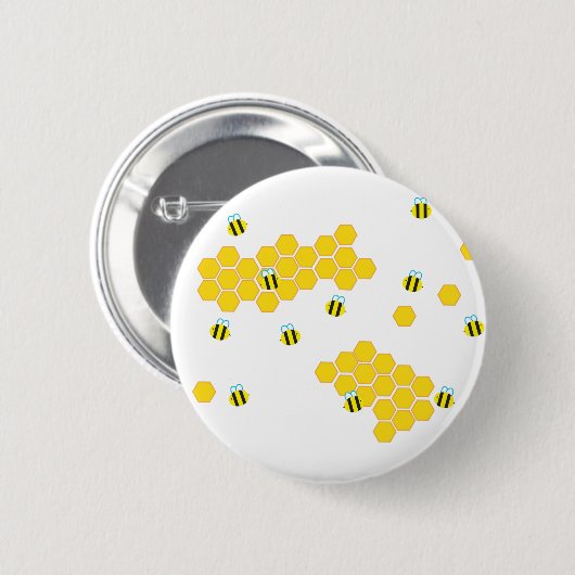Bumblebee Buzz Ronde Button 5,7 Cm (Voorkant /achterkant)