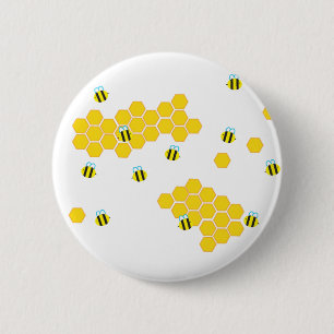 Bumblebee Buzz Ronde Button 5,7 Cm
