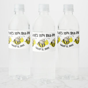 Bumblebee-dag persoonlijke feestdag waterfles etiket
