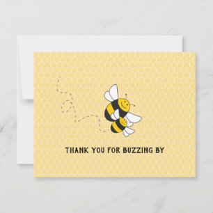 Bumblebee dank je opmerking voor baby shower bedankkaart