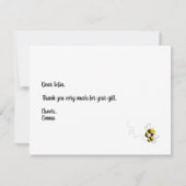 Bumblebee dank je opmerking voor baby shower bedankkaart (Achterkant)