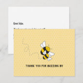 Bumblebee dank je opmerking voor baby shower bedankkaart (Voorkant / Achterkant)