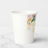 Bumblebee eerste verjaardag van de roze bloem papieren bekers (Rechts)