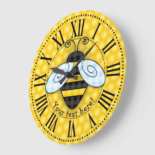 Bumblebee en Honeycomb-pictogram Grote Klok (Hoek)