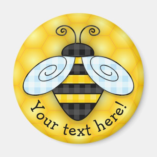 Bumblebee en Honeycomb-pictogram Magneet (Voorkant)