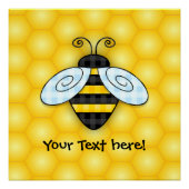 Bumblebee en Honeycomb-pictogram Poster (Voorkant)