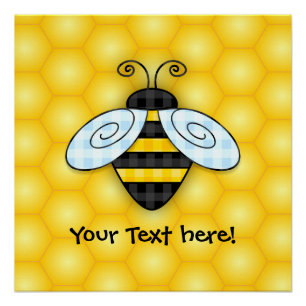 Bumblebee en Honeycomb-pictogram Poster