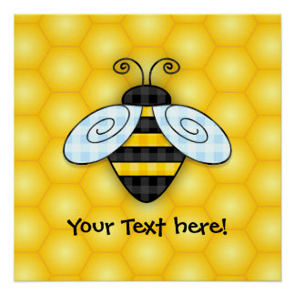 Bumblebee en Honeycomb-pictogram Poster