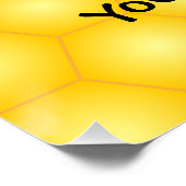 Bumblebee en Honeycomb-pictogram Poster (Hoek)