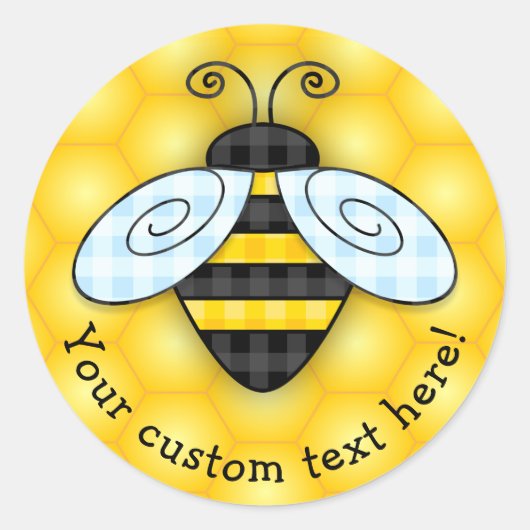 Bumblebee en Honeycomb-pictogram Ronde Sticker (Voorkant)