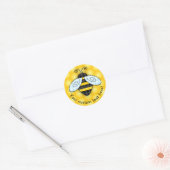Bumblebee en Honeycomb-pictogram Ronde Sticker (Envelop)