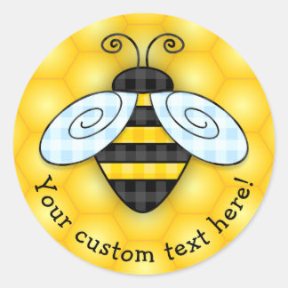 Bumblebee en Honeycomb-pictogram Ronde Sticker