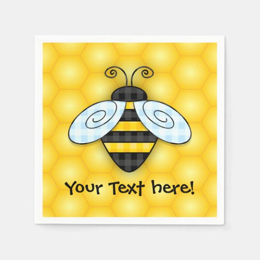 Bumblebee en Honeycomb-pictogram Servetten (Voorkant)