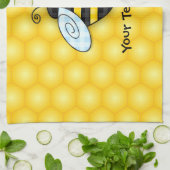 Bumblebee en Honeycomb-pictogram Theedoek (Gevouwen)