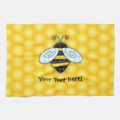 Bumblebee en Honeycomb-pictogram Theedoek (Horizontaal)