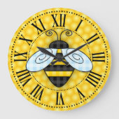 Bumblebee en Honeycomb Pictogramsans Grote Klok (Voorkant)