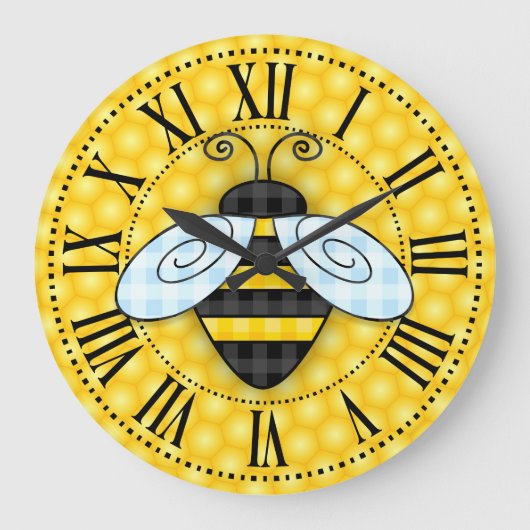 Bumblebee en Honeycomb Pictogramsans Grote Klok (Voorkant)