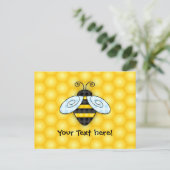 Bumblebee en honingraat briefkaart (Staand voorkant)