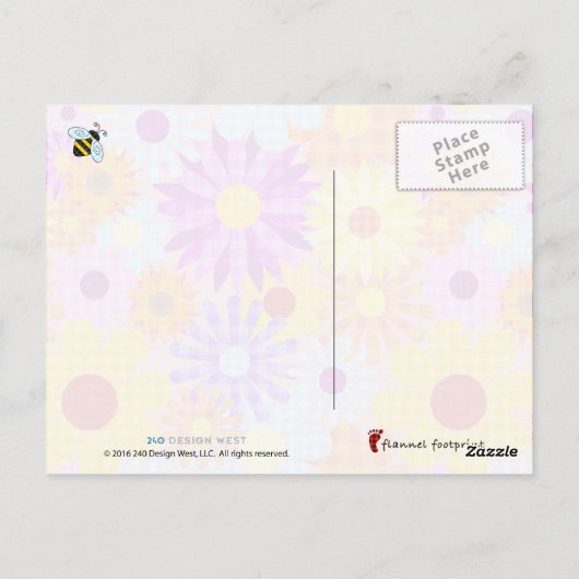 Bumblebee en honingraat briefkaart (Achterkant)