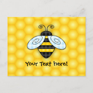 Bumblebee en honingraat briefkaart
