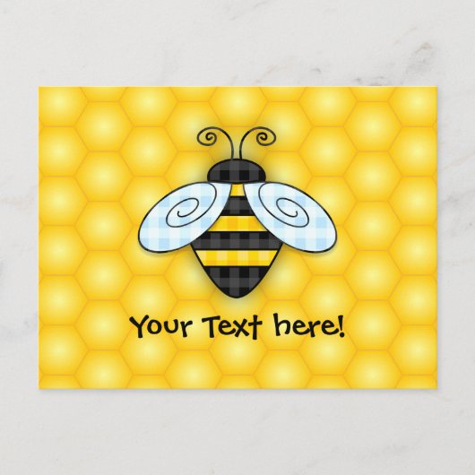 Bumblebee en honingraat briefkaart (Voorkant)