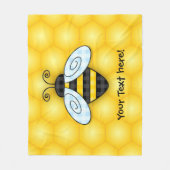 Bumblebee en honingraat fleece deken (Voorkant)