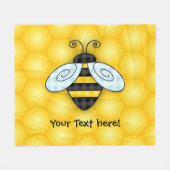 Bumblebee en honingraat fleece deken (Voorkant (Horizontaal))